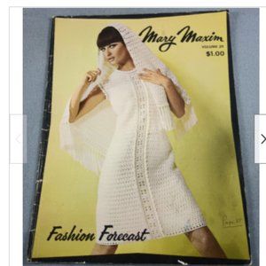 1960s Mary Maxim Patterns Vol 29 Knit Crochet Dress Coat Sweater Purse Sz 32-42